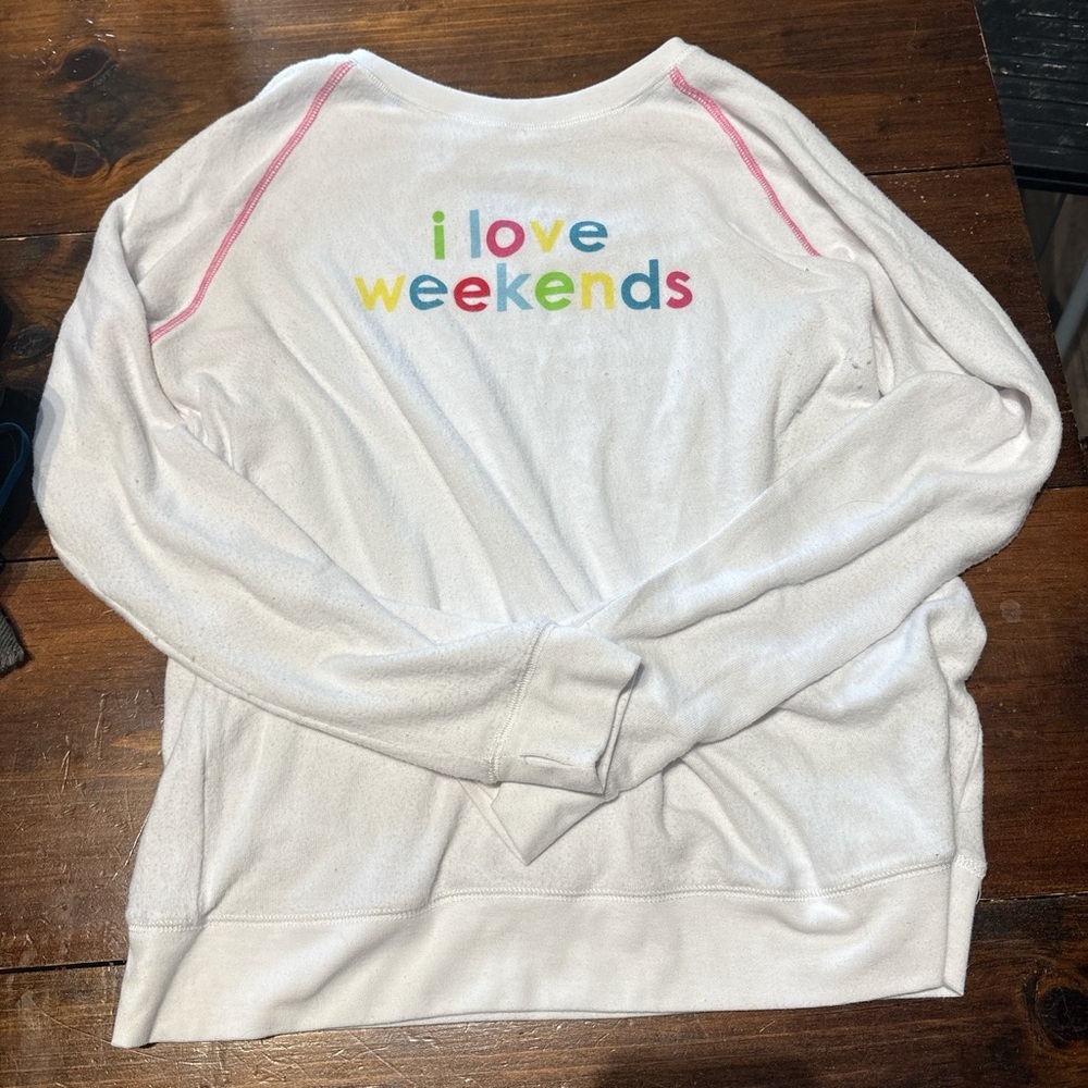 Peace Love World White Sweater